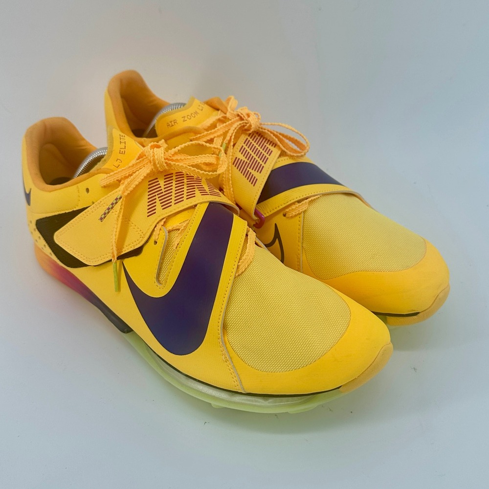 Nike‎ Jumping Spikes Air Zoom LJ Elite Mens 12 Yellow FZ9326-800 Track & Field